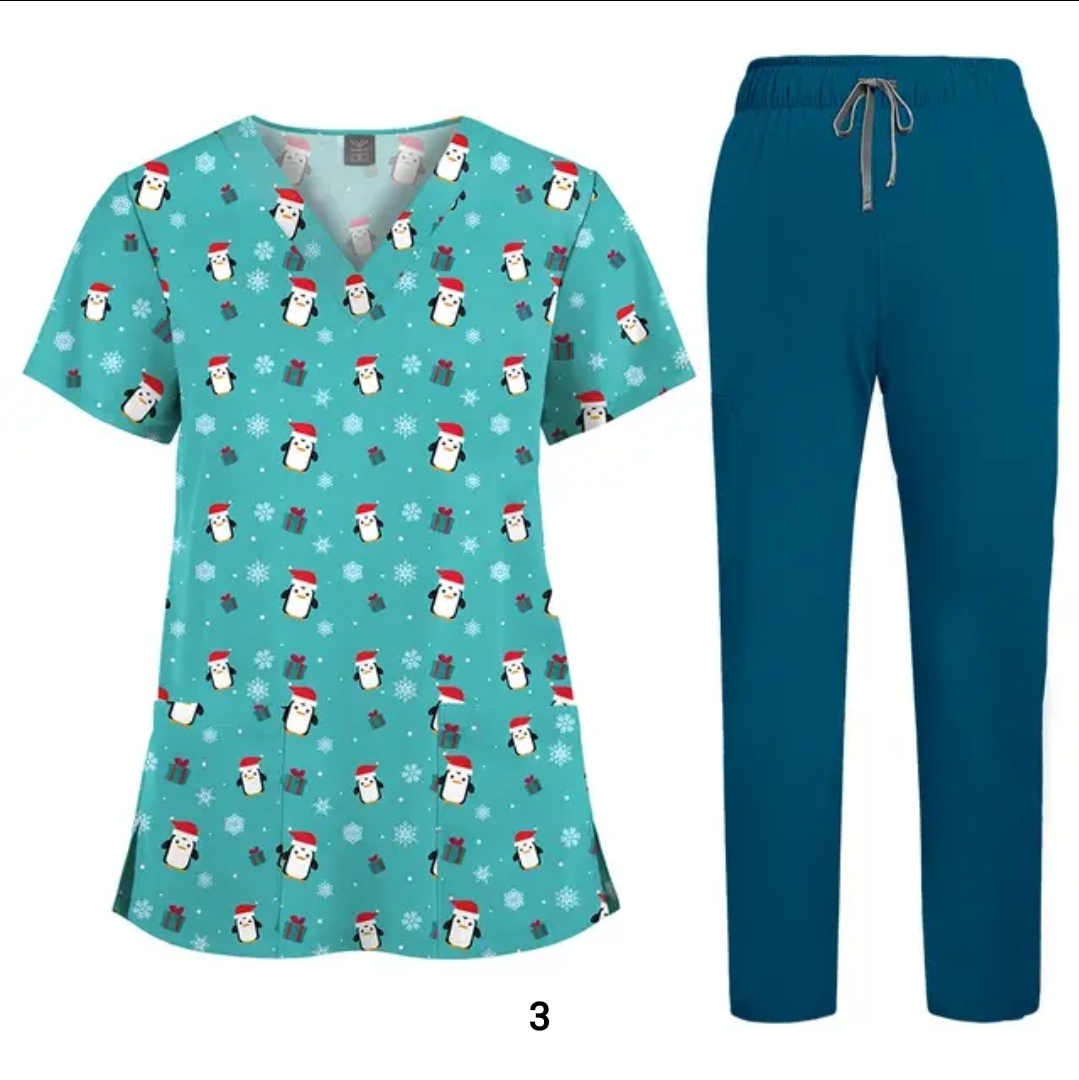 V-Neck Scrub Set – Top & Jogger Pant